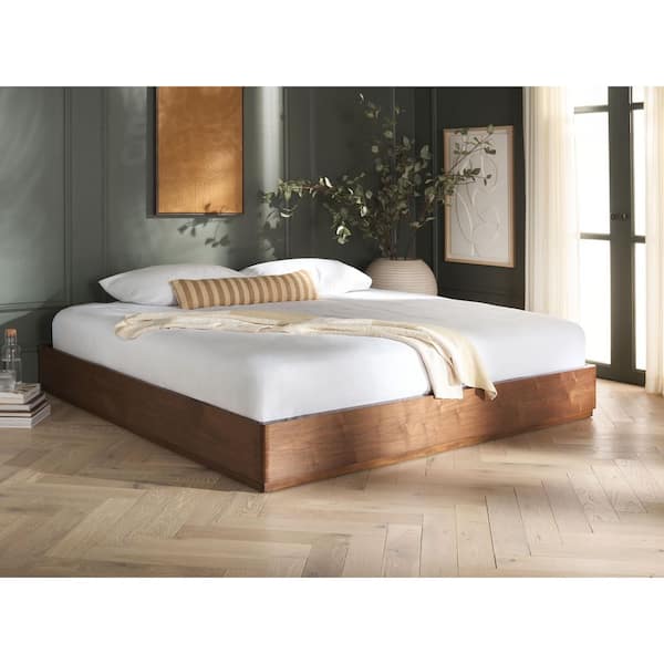 Decarla Brown Iron Frame Queen Platform Bed