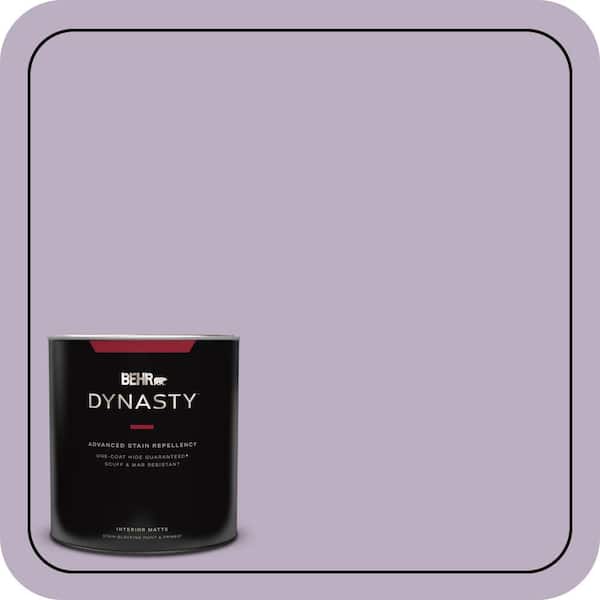 BEHR DYNASTY 1 Qt. #S100-3 Courtly Purple One-Coat Hide Matte Interior Stain-Blocking Paint & Primer