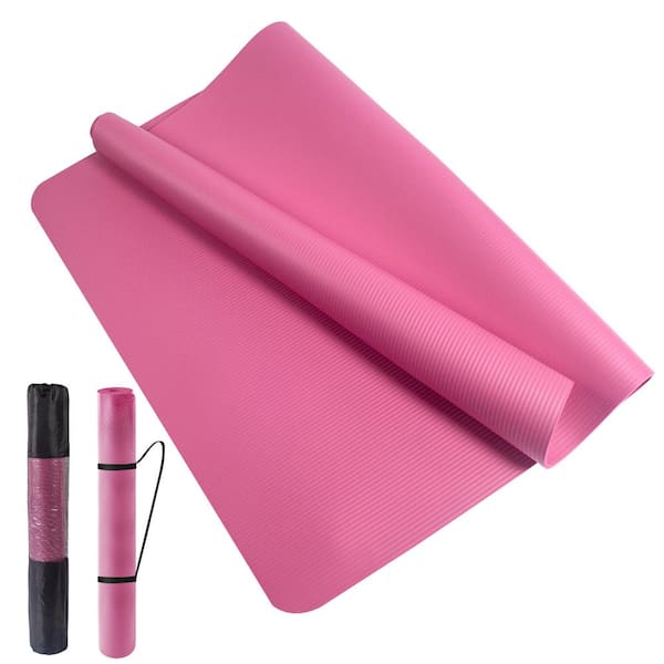 Umineux Yoga Mat Extra Thick Non-Slip Parfait Pink & Gray 72 x 24 x 1/3