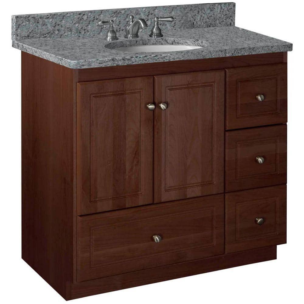 Ultraline 36 in. W x 21 in. D x 34.5 in. H Bath Vanity Cabinet without Top 