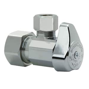 BrassCraft Angle Stop Stuffing Box 1/2 in. Comp x 3/8 in. Comp CP