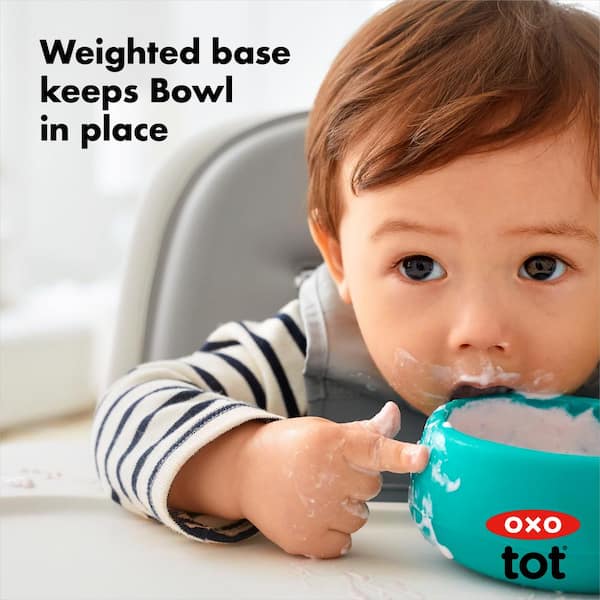 OXO TOT Teal Silicone Bowl 61150100 - The Home Depot