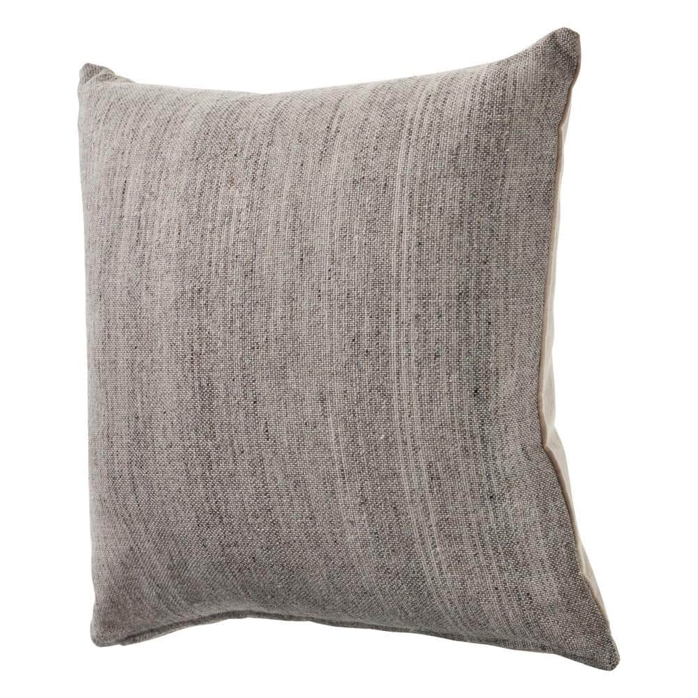 Distressed Gray Square 20" Hand-Crafted Throw Pillow