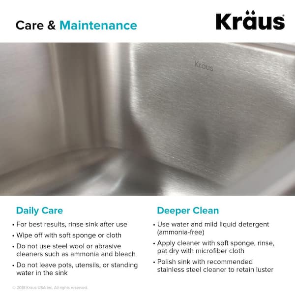 KRAUS Premier Undermount Stainless Steel 32 in. 50/50 Double Bowl