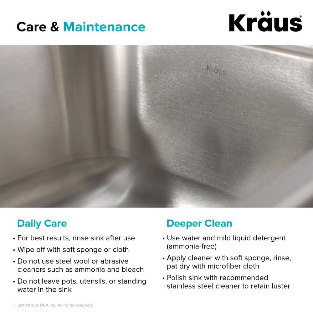 Kraus 32-inch Satin Stainless Steel Undermount Double Bowl Kitchen Sink