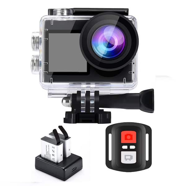 Lukyamzn 4K Action Camera 60FPS 20MP Waterproof with EIS, 5X Zoom, WiFi Remote Control for Cycling, Swimming and Diving