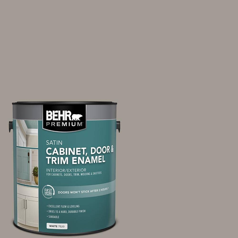 BEHR PREMIUM 1 gal. #PPU18-15 Fashion Gray Satin Enamel Interior ...