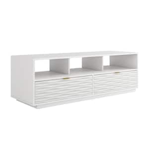 Morgan Main 60.039 in. White Entertainment Credenza Fits TV's up to 65 in.