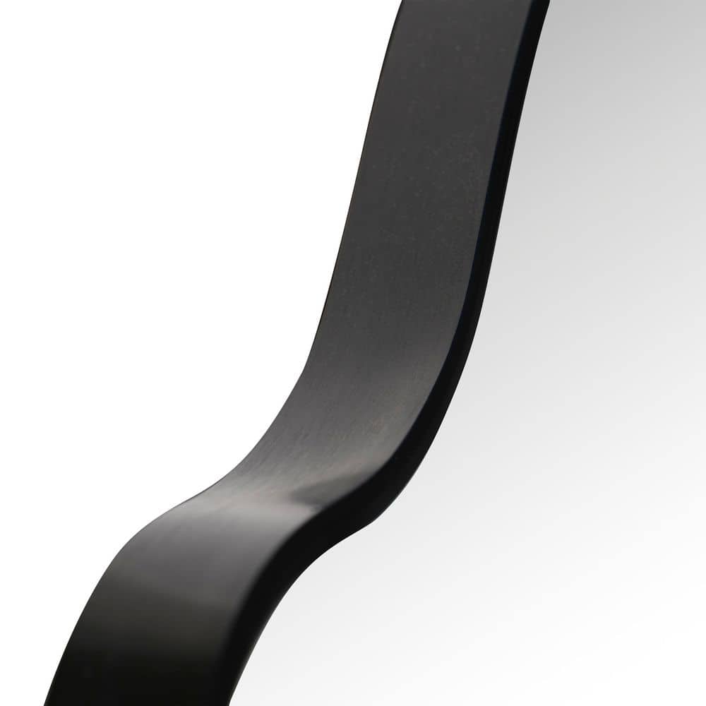 Viona 24"x36" Black Rippled Edge Rectangular Vanity Mirror