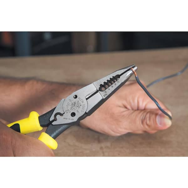 Klein Tools J207-8CR Needle Nose Pliers are All-Purpose Linesman Pliers &  J215-8CR Multitool Pliers, Hybrid Multi Purpose Tool/Crimper, Wire  Stripper