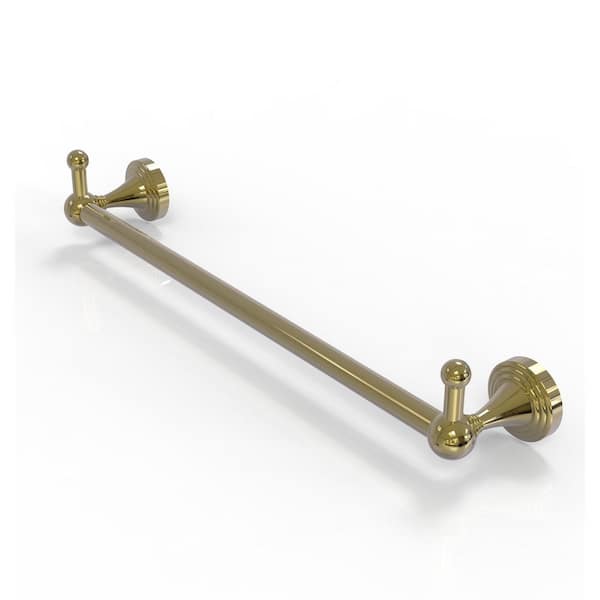 Allied Brass Sag Harbor Collection 24 in. Wall Mounted Single Towel Bar in Unlacquered Brass