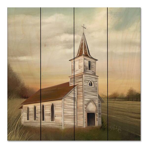 God's House Unframed Nature Wood Pallet Art Print 12 in. x 12 in. WOOD ...