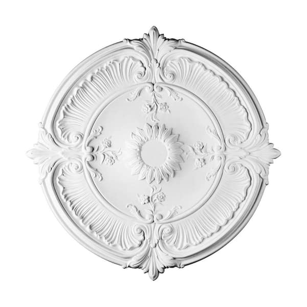 ORAC DECOR 27-1/2 in. x 2-3/8 in. Acanthus Primed White Polyurethane Ceiling Medallion
