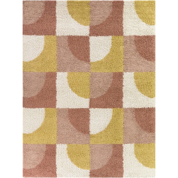 Janeway Yellow 7 ft. 10 in. x 10 ft. Modern Area Rug