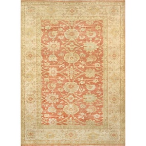 Sultanabad Rust/Ivory 6 ft. x 9 ft. Oriental Lamb's Wool Area Rug