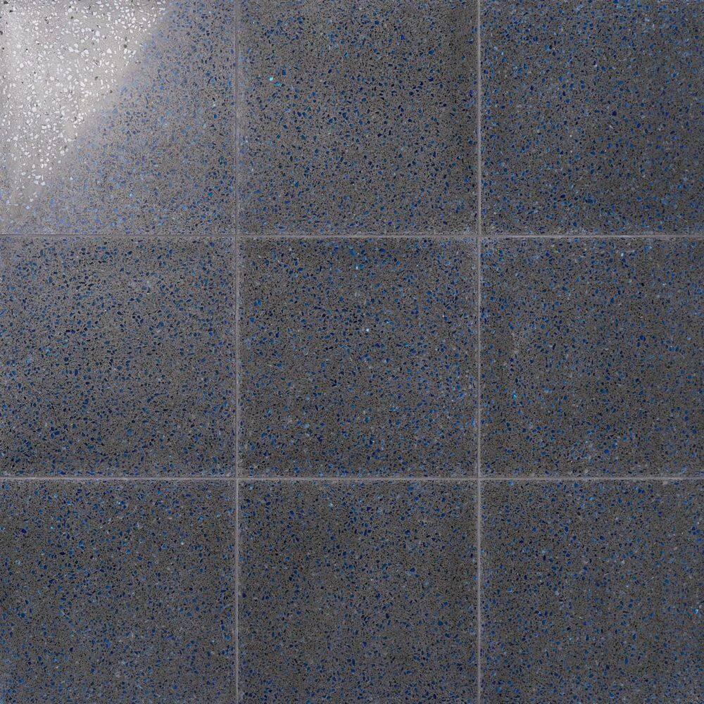 Raleigh Glass Charcoal Cobalt Blue 16.14 in. x 16.14 in. Polished Terrazzo Floor and Wall Tile (3.61 Sq. Ft. / Case) price history on PriceWatchPro
