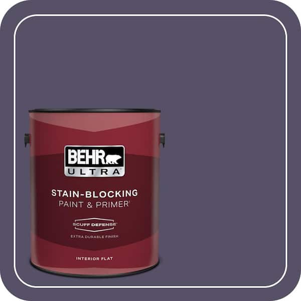 BEHR ULTRA 1 gal. #650F-7 Violet Eclipse Extra Durable Flat Interior Paint & Primer