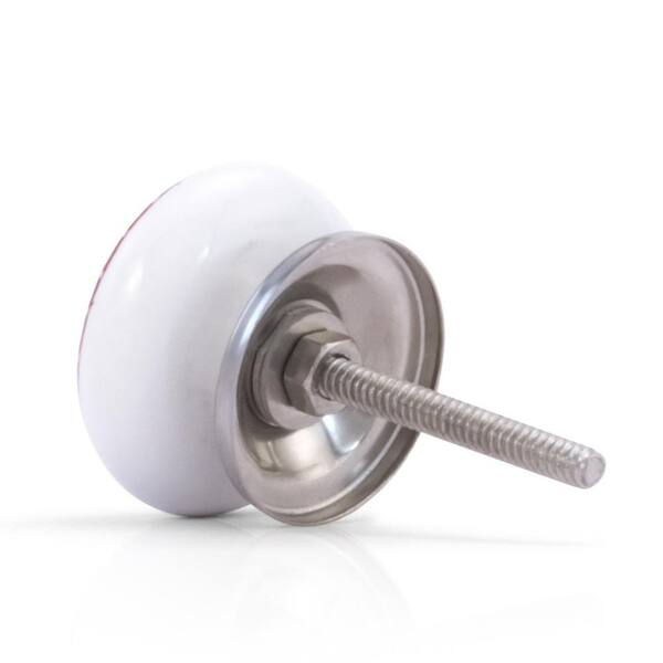 Mascot Hardware Candlenut 1-1/2 in. Red Leaves Cabinet Knob