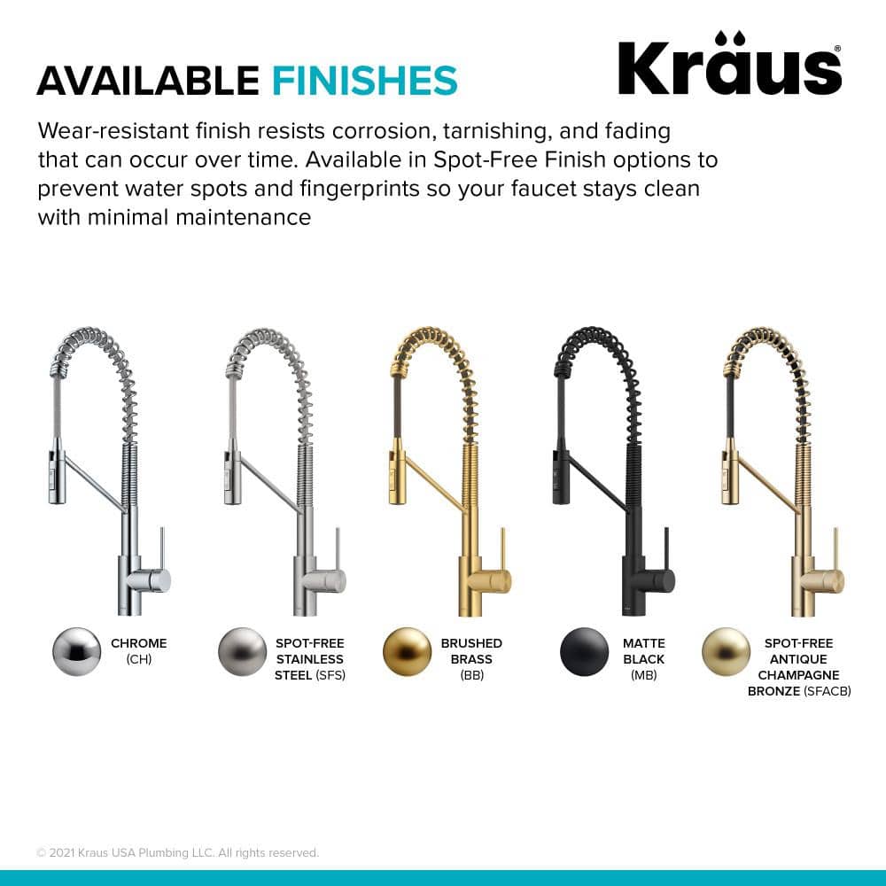 Chrome Commercial Style Pull-Down Kitchen Faucet with Spray