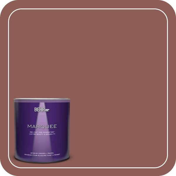BEHR MARQUEE 1 qt. #190F-6 Bold Brick Eggshell Enamel Interior Paint & Primer