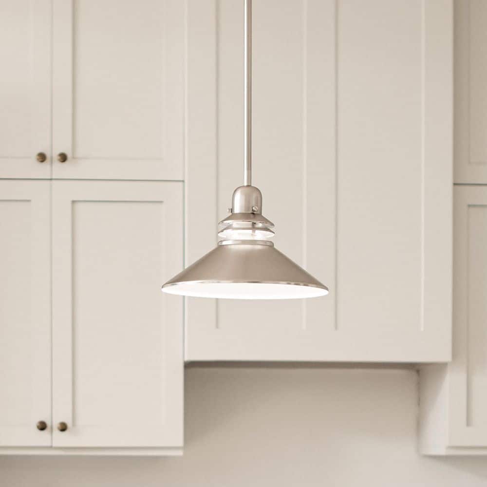 KICHLER Grenoble 1-Light Brushed Nickel Contemporary Shaded