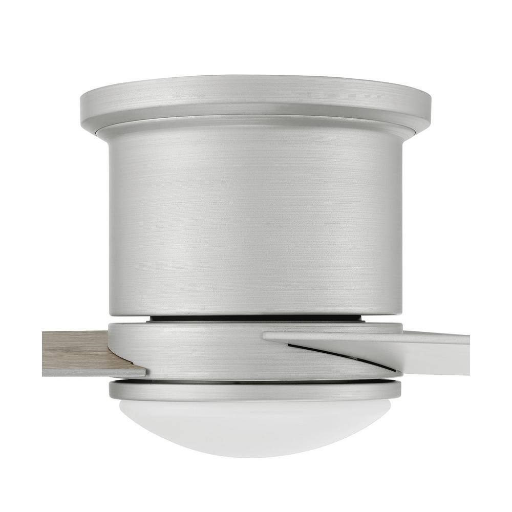 Cole 52'' Painted Nickel Flush Mount Ceiling Fan with LED Light