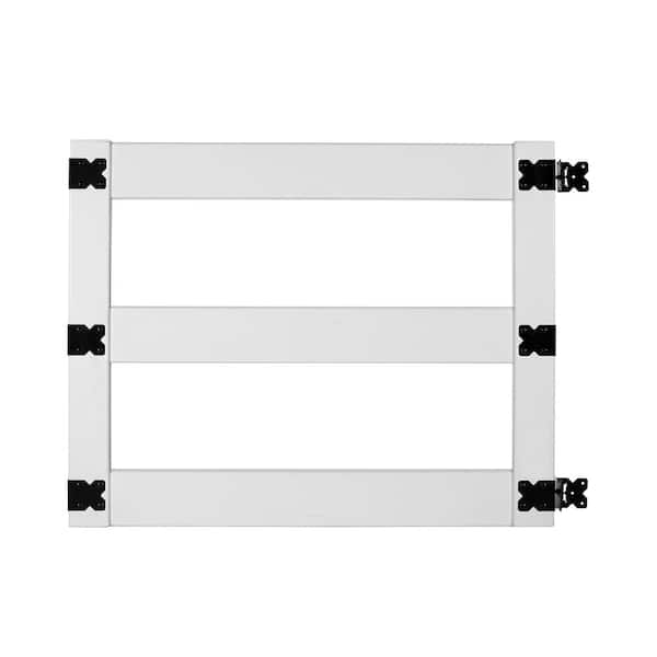 Veranda 3 ft. x 5 ft. 3-Rail Vinyl Ranch Rail Fence Gate Kit 359458 ...