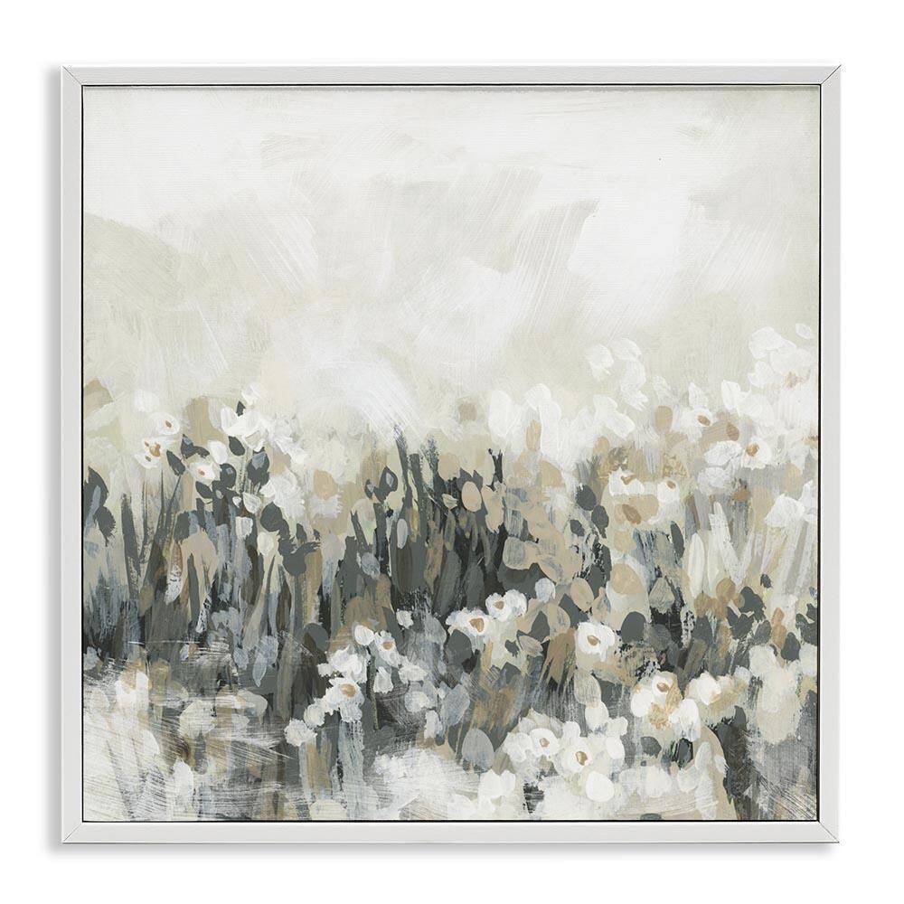 Grey and Beige Landscape by June Erica Vess White Framed Abstract Giclee Art Print 24 in. x 24 in. price history on PriceWatchPro