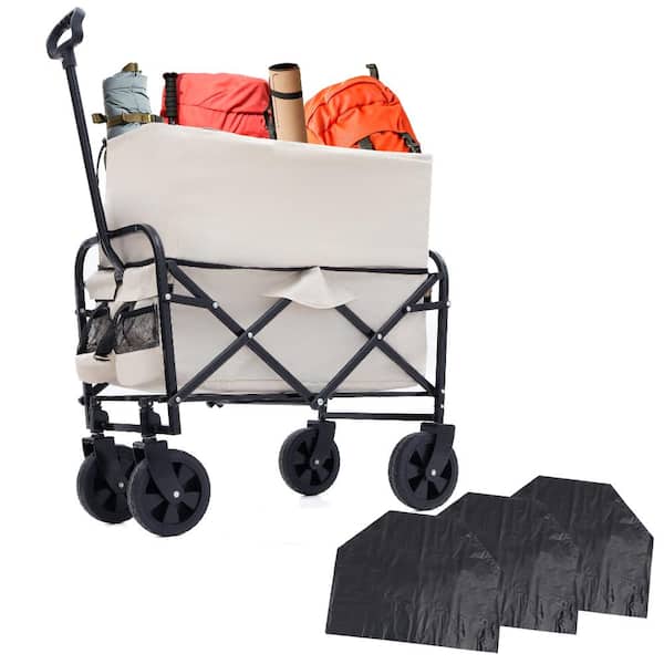 Minimeetall Wagon - 3Pcs Liner Cover Set, Multi-Use Bag, Heavy Duty, Cream