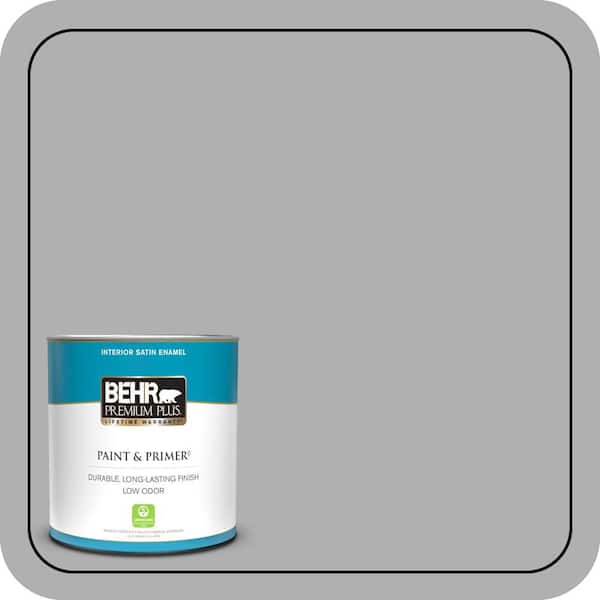 BEHR PREMIUM PLUS 1 qt. #780F-4 Sparrow Satin Enamel Low Odor Interior Paint & Primer