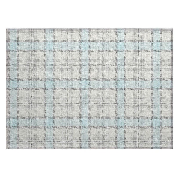 Chantille Machine Washable Indoor/Outdoor Abstract ACN1052 Sky 1 ft. 8 in. x 2 ft. 6 in. Area Rug
