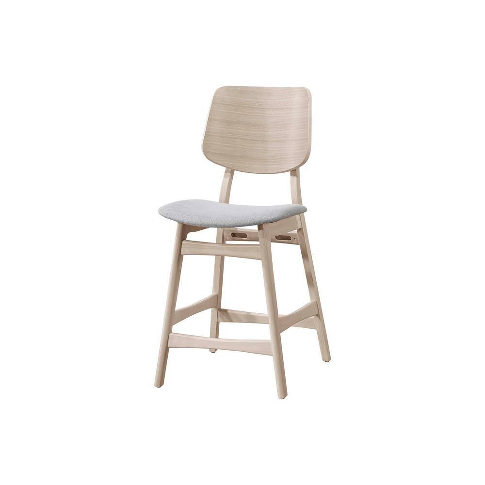 Oscar 7-Piece White Ash Wood Counter Height Dining Set