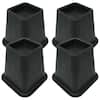 Everbilt 6 in. Black Bed Risers (4-Pack) 4902244EV - The Home Depot