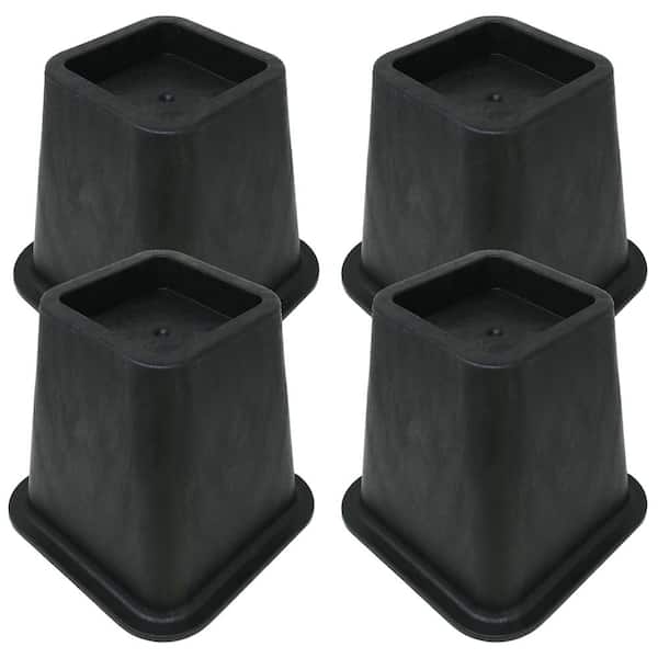 Furniture and Bed Risers - 2 Inch Stackable Square Risers (Black