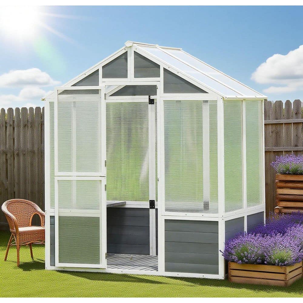 Daheat 76 in. x 48 in. x 86 in. Outdoor Walk-in Greenhouse with