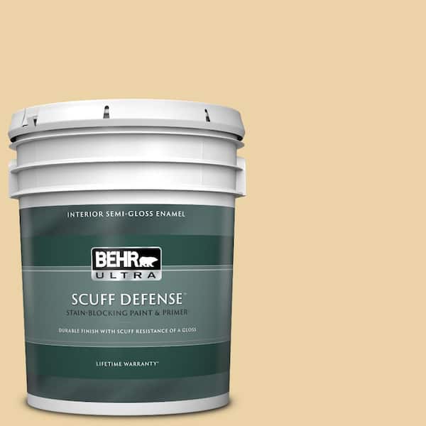BEHR ULTRA 5 gal. #350F-4 Quiet Veranda Extra Durable Semi-Gloss Enamel Interior Paint & Primer