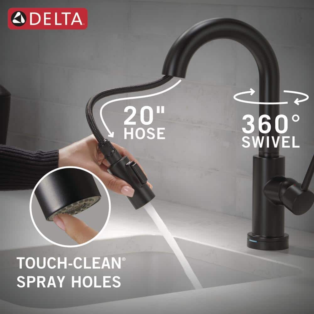 Sleek Stainless Steel 14" Modern Pull-Out Spray Kitchen Faucet