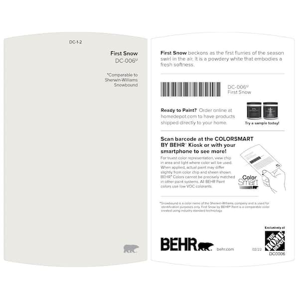 BEHR PREMIUM PLUS 1 gal. Designer Collection DC 006 First Snow