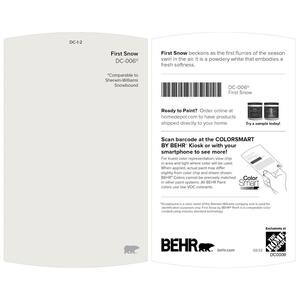 1 gal. Designer Collection #DC-006 First Snow Ceiling Flat Interior Paint & Primer