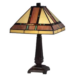 17 in. Hyde Park Mission Mica Bronze Table Lamp