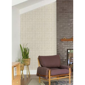 White Provincial Tile Vinyl Matte Peel and Stick Wallpaper