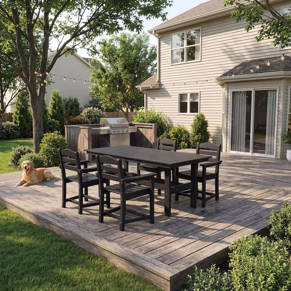 low patio table with umbrella hole Stabrech 34" Square Hole, Metal Outdoor Dining Table for Garden, Backyard and Deck, 4 Person Square Patio Dining Table for Outside, Black : Patio, Lawn & Garden clean Rectangular Patio Dining Table Outdoor Umbrella Table Costway Brown