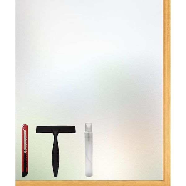 23.6 in. W x 78.7 in. L Heat Control Anti-Glare UV Protection Frost Glass Privacy Window Film with Installation Tools