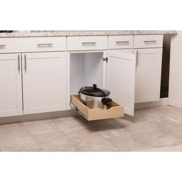 Simply Put 14.625-in W x 5-in H 1-Tier Pull Out Wood Soft Close Cabinet Organizer Simply Put 14.625-in W x 5-in H 1-Tier Pull Out Wood Soft Close Cabinet Organizer