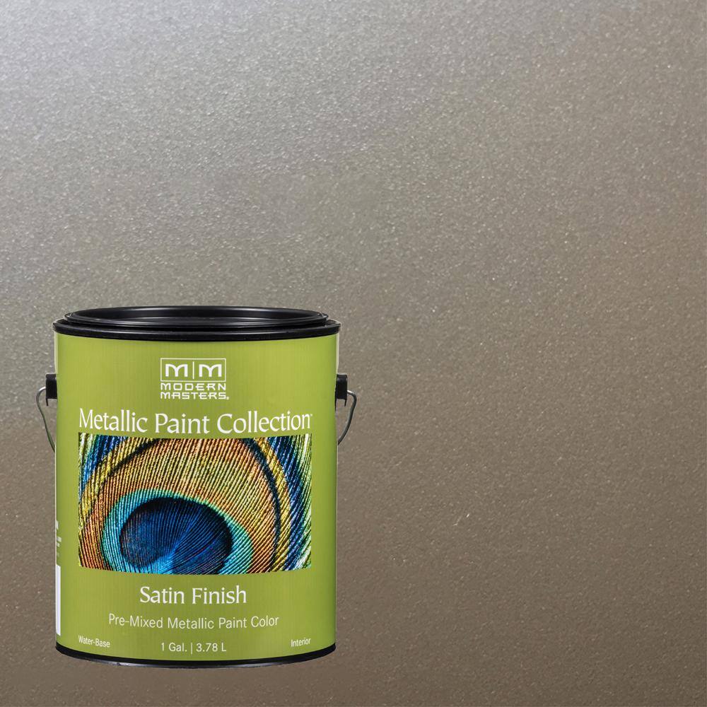 Modern Masters 1 gal. Nickel WaterBased Satin Metallic Interior Paint ME708GAL
