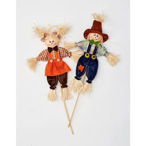 15 in. Scarecrow on 10 in Stick (Set of 6)