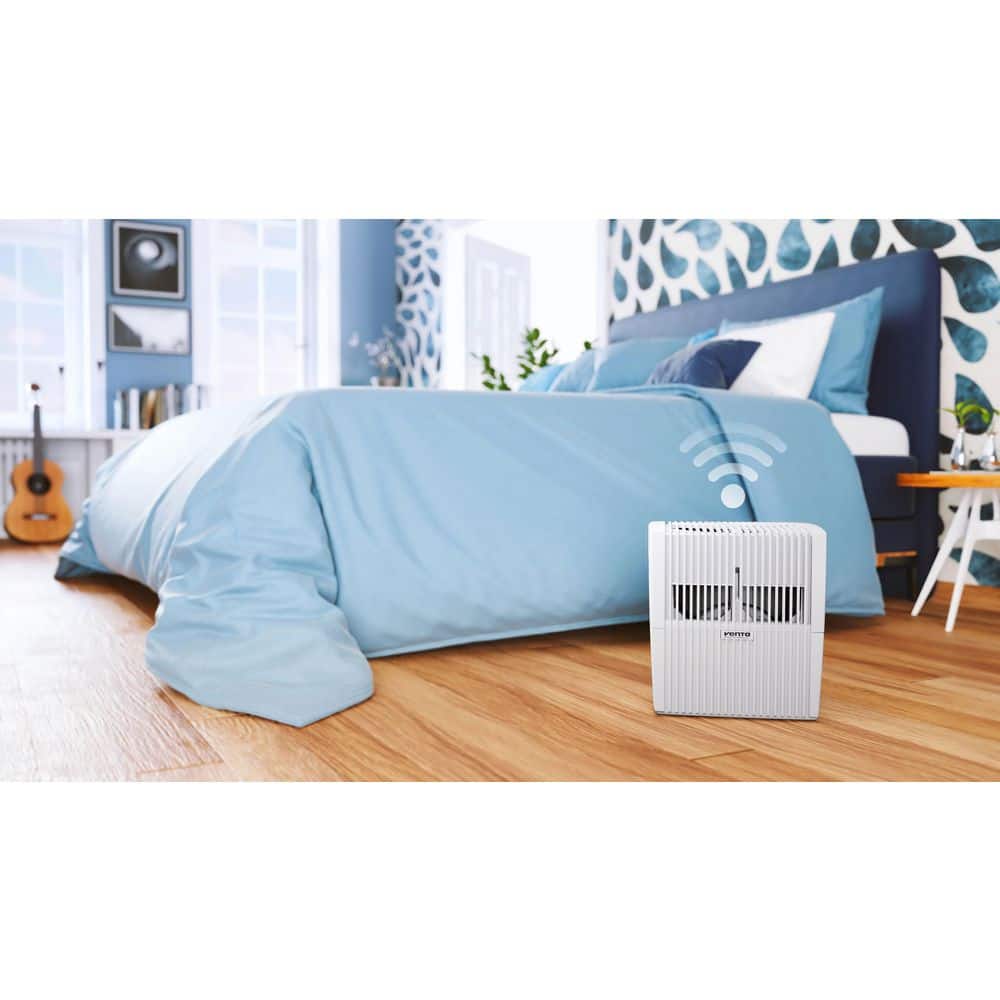 White Compact Filter-Free Evaporative Humidifier with WiFi Control