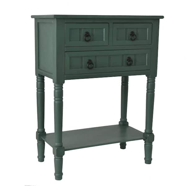 Decor Therapy 24 In Antique Teal, Teal Color Console Table