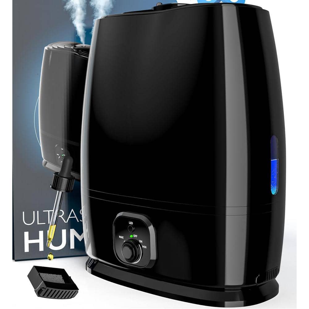 1.6 Gal. Cool Mist Humidifiers with 50 Hr Run Time for Bedroom, Home, Office in Black price history on PriceWatchPro
