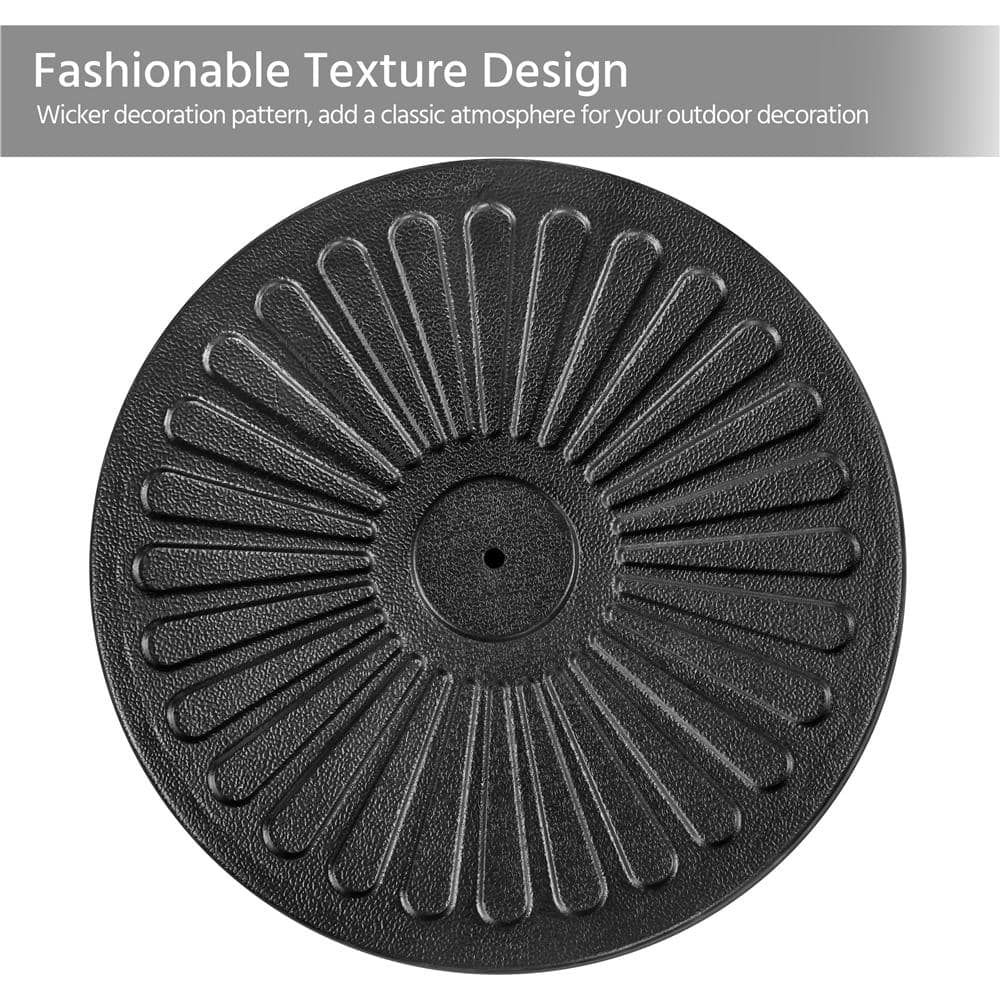 Black Metal Outdoor Patio Umbrella Base Stand